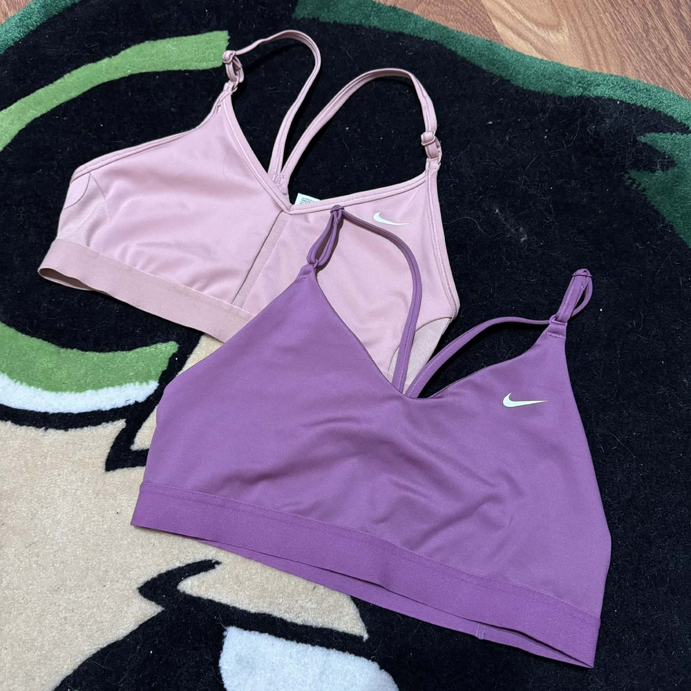 Two Nike Women's Mauve and Lavender Sports Bras
